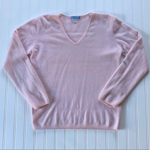 White + Warren V-Neck Cashmere Sweater